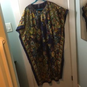Vintage j. Peterman L/XL blue print caftan